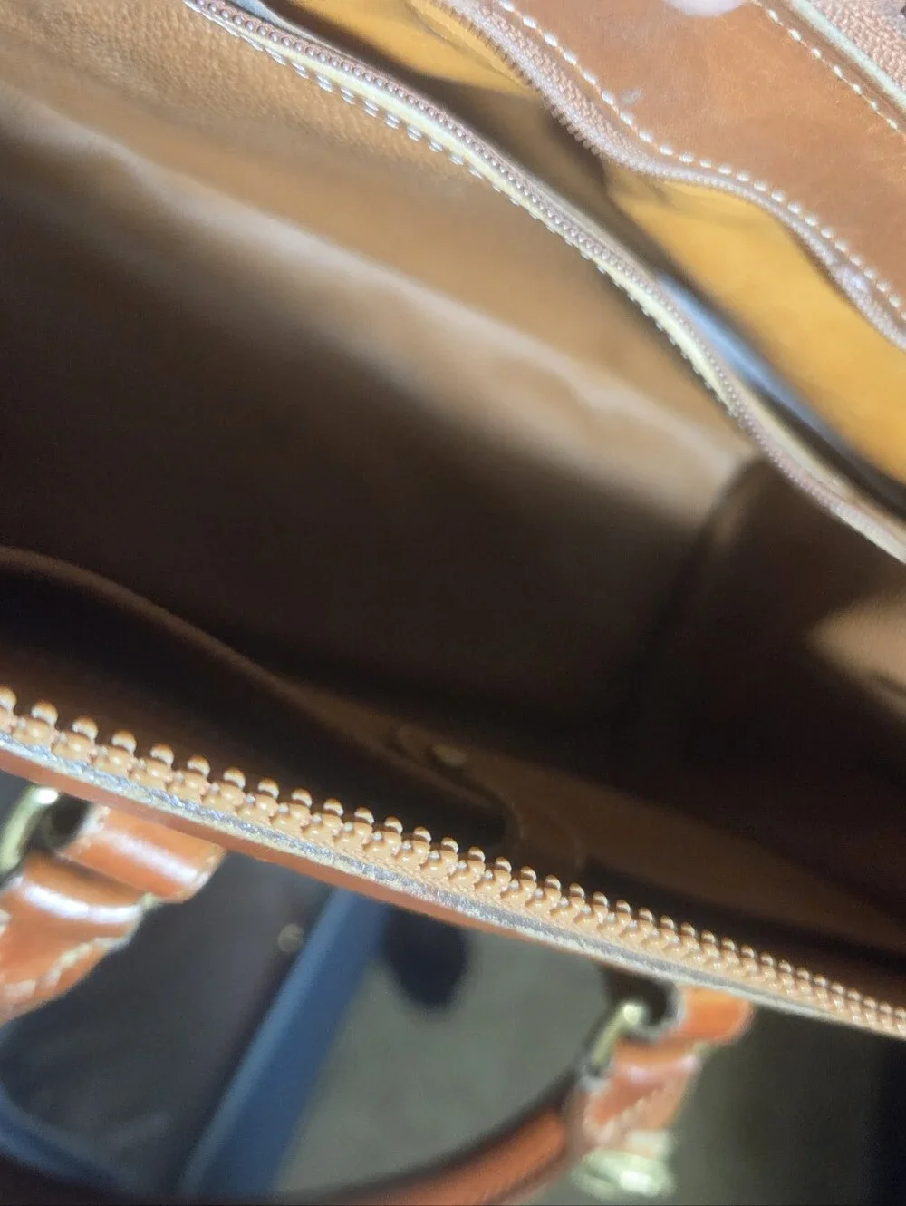 Vintage Dooney & Bourke AWL Black British Tan Satchel
